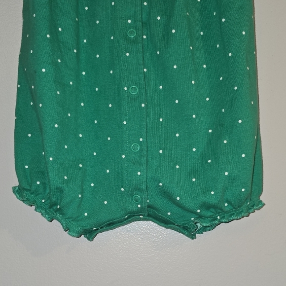 Carter's Green Romper with White Accents - Picture 6 of 6